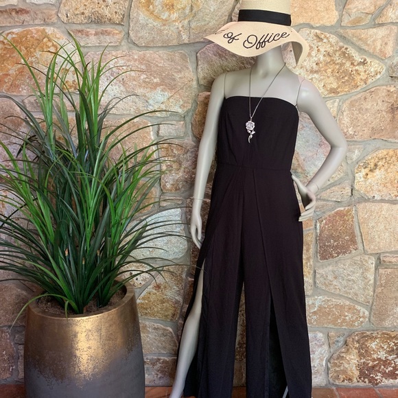 COPY - Mod x Woven Strapless Layered Open Legs Jumpsuit - Picture 6 of 7